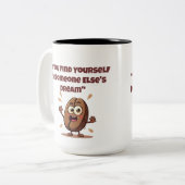 他人の夢の中で自分自身を見つける ツートーンマグカップ (正面左)