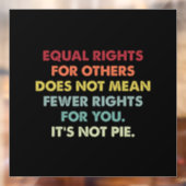 他人の平等な権利は権利の減少を意味しない ウィンドウサイン (シート2)