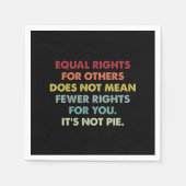 他人の平等な権利は権利の減少を意味しない スタンダードカクテルナプキン (正面)