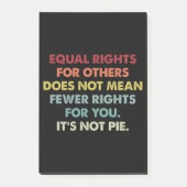 他人の平等な権利は権利の減少を意味しない ポストイット (正面)