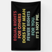 他人の平等な権利は権利の減少を意味しない 横断幕 (縦)