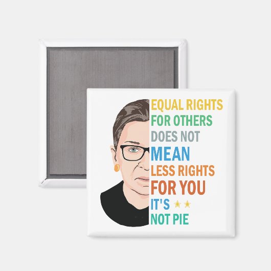 他人の平等の権利は、それ以下の権利を意味しない マグネット (正面/裏面)