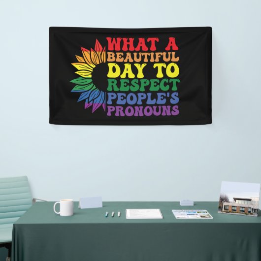 他人を尊敬する美しい日 横断幕 (トレードショー)