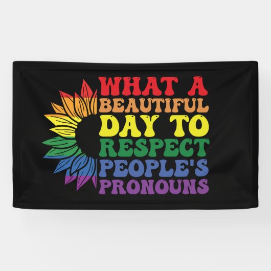 他人を尊敬する美しい日 横断幕 (横)