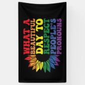 他人を尊敬する美しい日 横断幕 (縦)