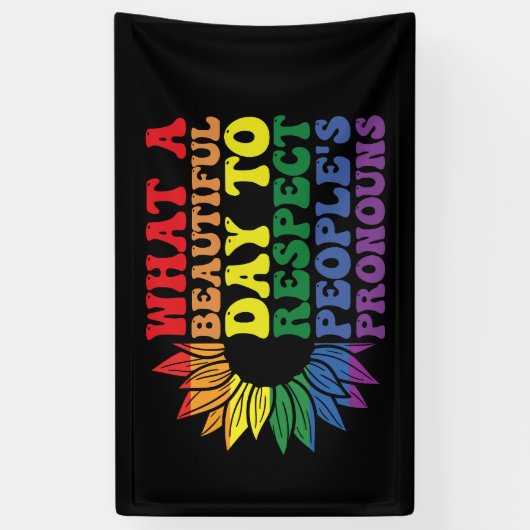 他人を尊敬する美しい日 横断幕 (縦)