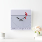 他愛ない嘘で捕まらないで下さい スクエア壁時計 (ホーム)