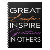 他素晴らし人にインスパイア対する大統率力 ノートブック (正面)
