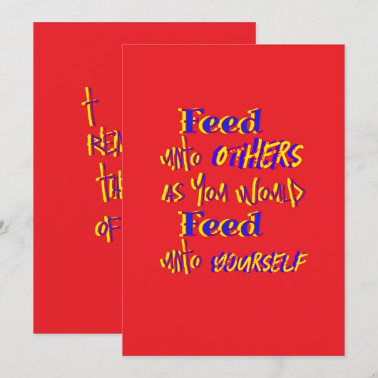 他者に優しくする 招待状 (正面/裏面)