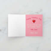 他間抜けの重要な場合にPear Punバレンタイン カード (内部)