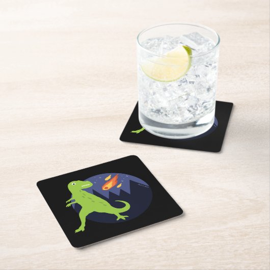 付いた隕石 スクエアペーパーコースター (インサイチュ)