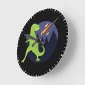 付いた隕石 ラウンド壁時計 (傾斜)