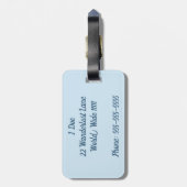 付かせます記憶荷物を ラゲッジタグ (裏面縦)