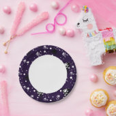 〜付きの暗色Emoパタ絵を描ーン ペーパープレート (パーティー)