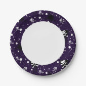 〜付きの暗色Emoパタ絵を描ーン ペーパープレート (正面)