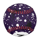 ~付きモノグラム暗色EMOパタ絵を描ーン 野球ボール (裏面)