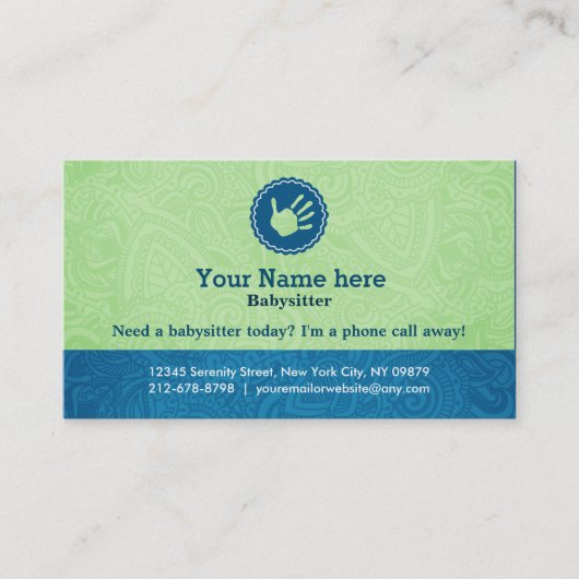 付き添いの名刺 名刺 (正面)