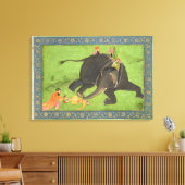 付き添い人は怒落ちたった敵から人を救う キャンバスプリント (インサイチュ (リビング))