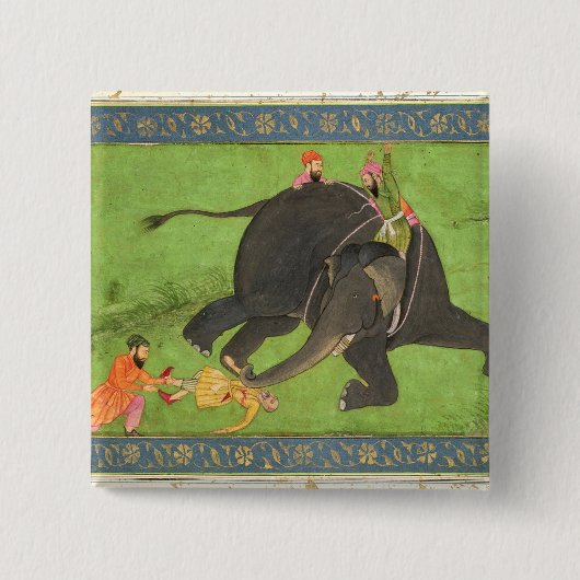 付き添い人は激怒させられたeleからの落ちたな人を救助します 缶バッジ (正面)