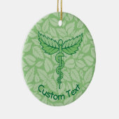 付き葉カドゥセス背景セラミックオーナメント セラミックオーナメント (右)