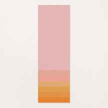 付勢オレンジ色ピンク水平線ヨガマット