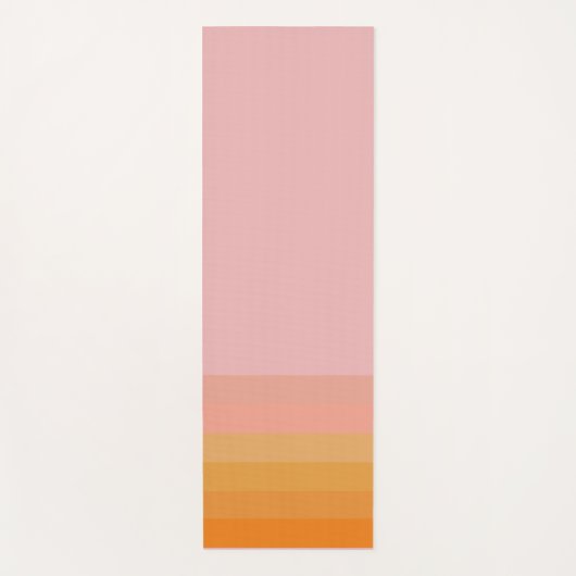付勢オレンジ色ピンク水平線ヨガマット ヨガマット (正面)