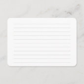 付属のカード「花嫁へのレシピ」 エンクロージャーカード (裏面)