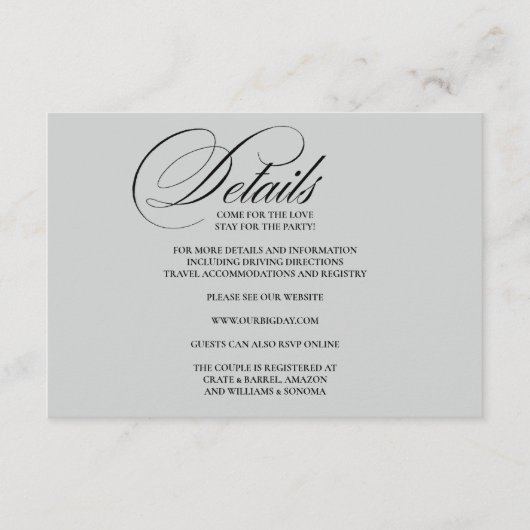 付属カードの詳細 エンクロージャーカード (正面)