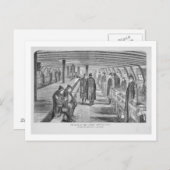 付属病院船「ユナイト」のトップデッキ ポストカード (正面/裏面)