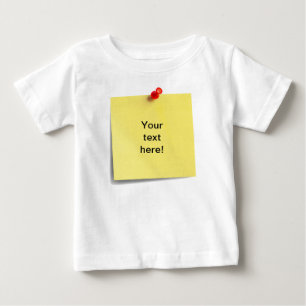 付箋のベビーのTシャツのテンプレート-あなた自身の文字! ベビーTシャツ