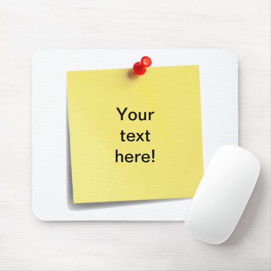 付箋のマウスのマットのテンプレート-あなた自身の文字を加えて下さい マウスパッド (マウス)