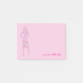 付箋はなんと法廷記者であるかパーソナライズ ポストイット (正面)