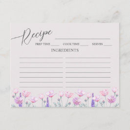 付箋カード ウェディングシャワー レシピ エンクロージャーカード