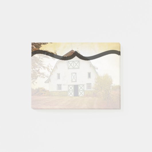 付箋サンセットバーンカントリー素朴フィールドヘイ ポストイット (正面)