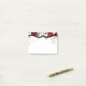 付箋ホワイトローズ金ゴールド幾何学模様 ポストイット (デスク上)