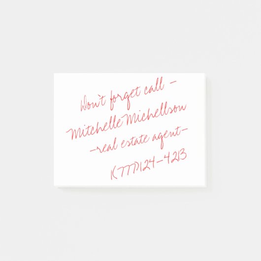 付箋紙落書きII名刺 ポストイット (正面)