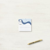 付箋/ポストイットノートデザインPolar Bearテーマ ポストイット (デスク上)