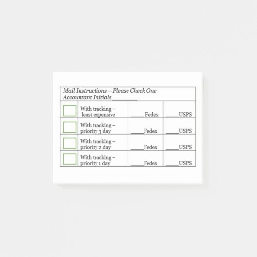 付箋 – 郵送用 (正面)