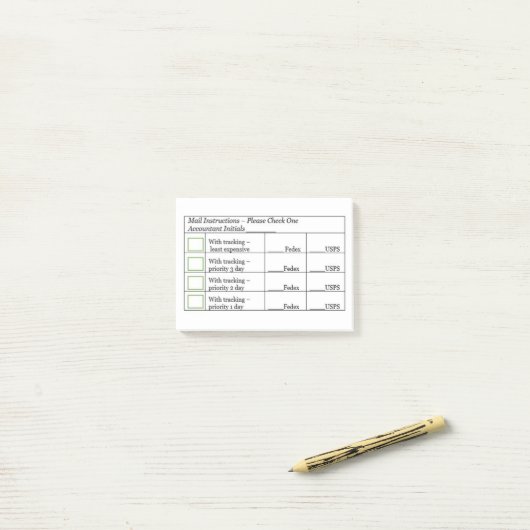 付箋 – 郵送用 (デスク上)