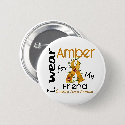 付録蟹座私は私の友人43のためのこはく色を身に着けています 缶バッジ (正面&裏面)