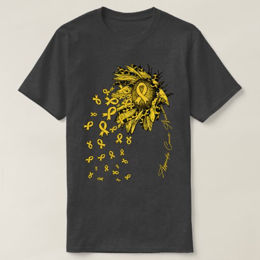 付録認識度ひまわりリボン花秋 Tシャツ (デザイン正面)