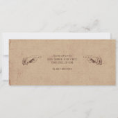 付RSVPのヴィンテージ結婚式招待チケット 招待状 (裏面)