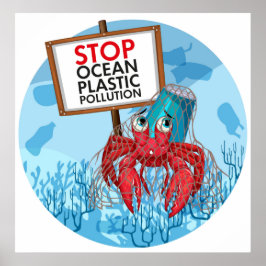 仙人カニ保持標識 ポスター