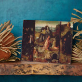 仙人紋章(パネル上の油) フォトプラーク (側面)