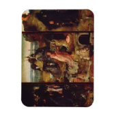 仙人紋章(パネル上の油) マグネット (縦)