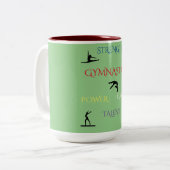 仙人/マルーンでの体操2トーンマグ。 ツートーンマグカップ (正面左)