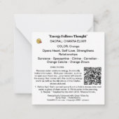 *~*仙骨チャクラエリクシルAP64ストーンエモト ノートカード (裏面)