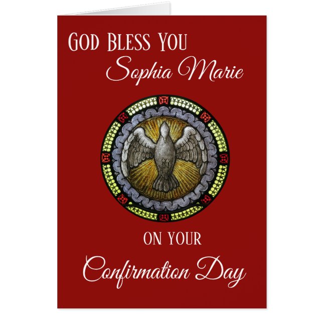 仙骨確認用ステンドグラス窓ハト (正面)