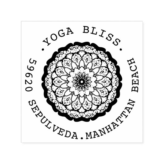 代々木フローラマンダラアドレスラウンド セルフインキングスタンプ (デザイン)