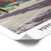 代々木公園の青い空Tokyo Japan Travel ポスター (角)